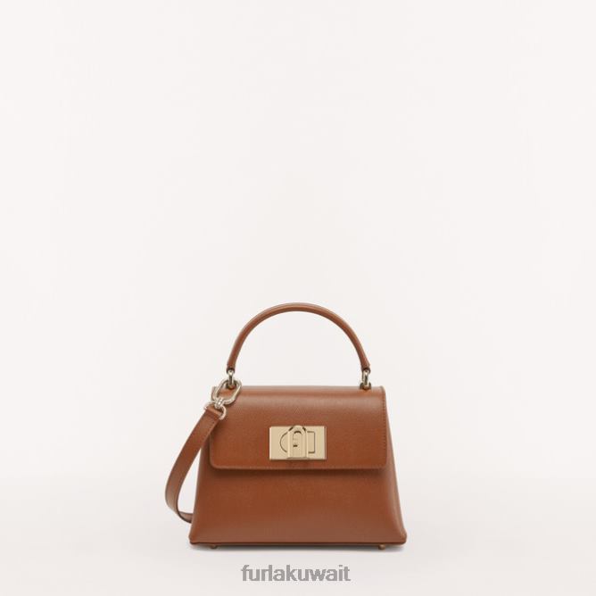 1927 مقبض علوي صغير كونياك ح Furla نحيف N42HB113 مُكَمِّلات - إضغط الصورة للإغلاق